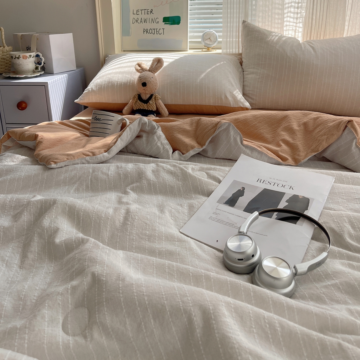 91家纺网 家纺一手货源 找家纺 （总）栩裕纺织 2026新款高克重无印风阳离子提花单夏被-夏被三件套四件套