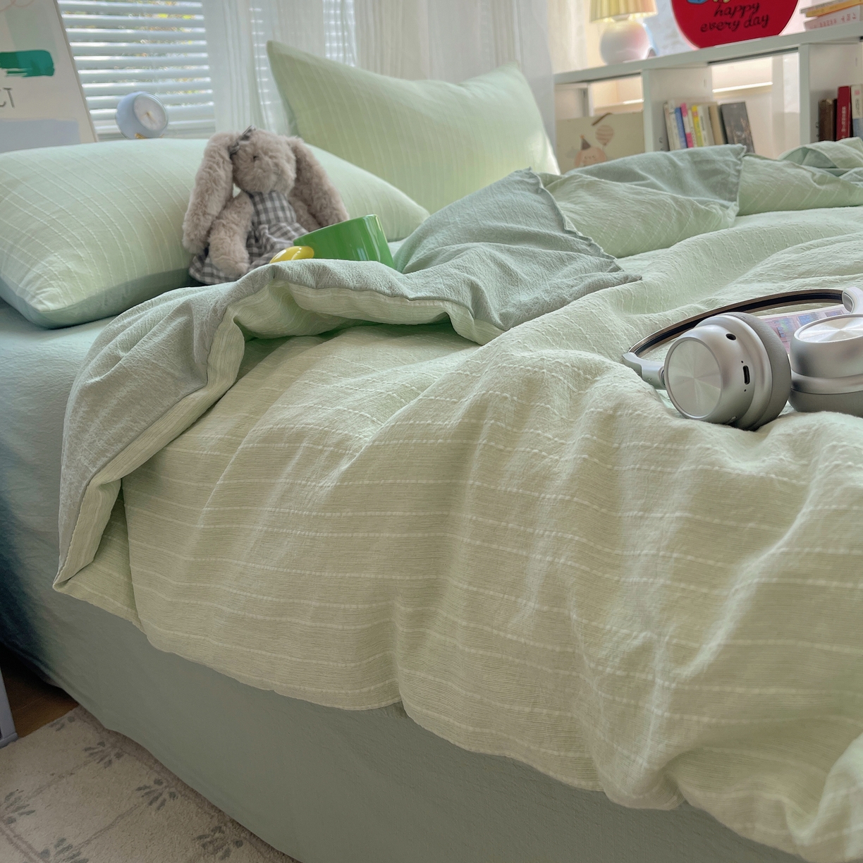 91家纺网 家纺一手货源 找家纺 （总）栩裕纺织 2026新款高克重无印风阳离子提花单夏被-夏被三件套四件套