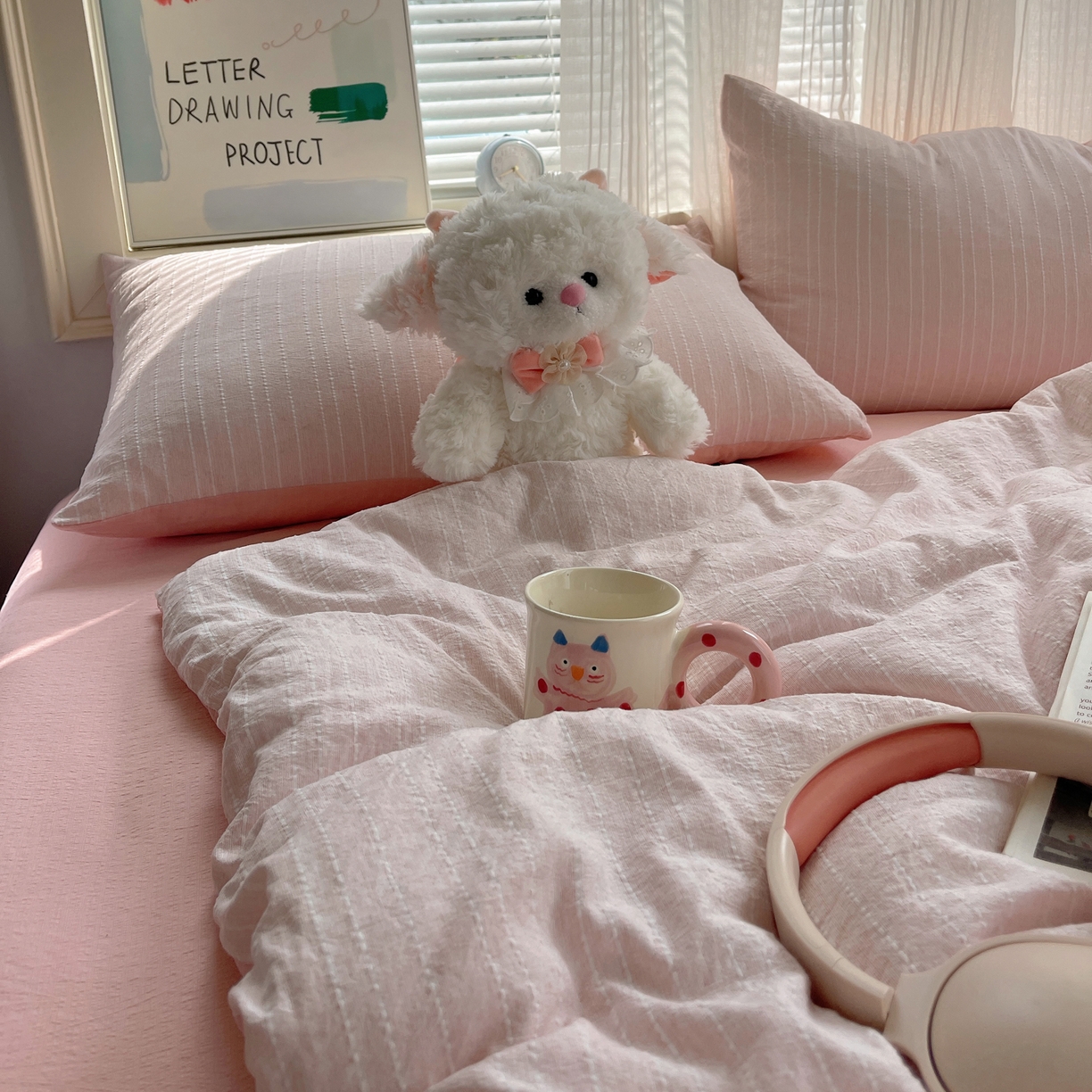 91家纺网 家纺一手货源 找家纺 栩裕纺织 2026新款高克重无印风阳离子提花单夏被-夏被三件套四件套 夏被-桃夭