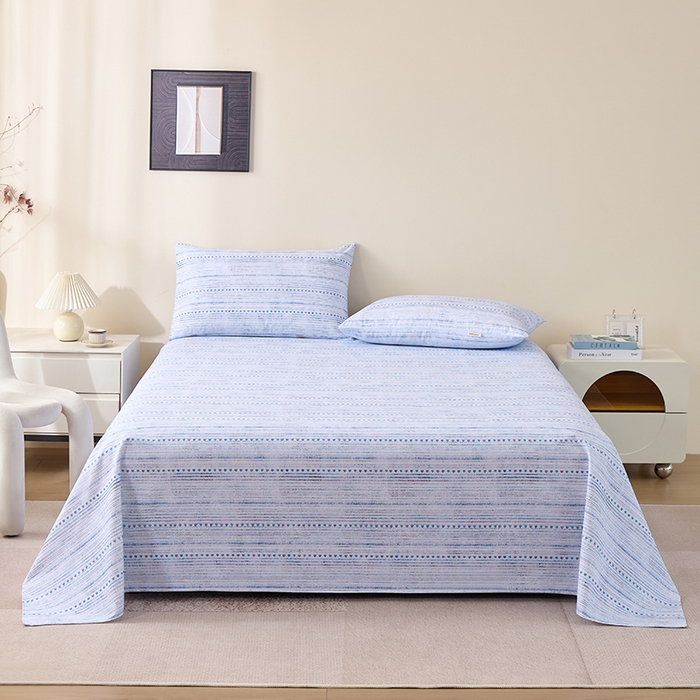 91家纺网 家纺一手货源 找家纺 （总）居美良品 2026新款100%全棉A类新疆棉数码印花纯棉老粗布床单凉席二三件套