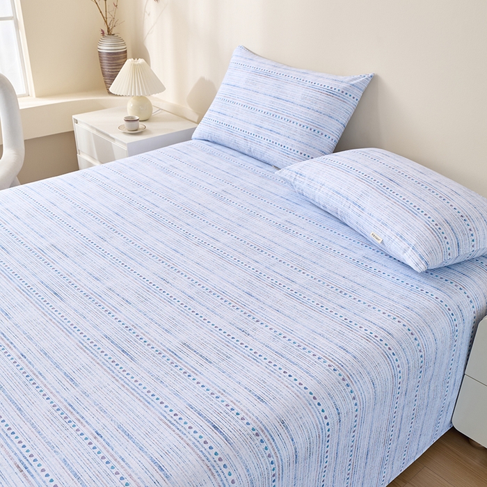 91家纺网 家纺一手货源 找家纺 （总）居美良品 2026新款100%全棉A类新疆棉数码印花纯棉老粗布床单凉席二三件套