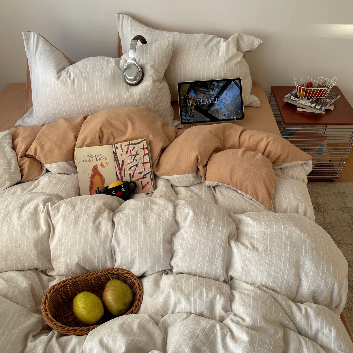 91家纺网 家纺一手货源 找家纺 （总）栩裕纺织 2026新款高克重无印风阳离子提花工艺四件套,轻奢风-白+咖,轻奢风-高级灰,轻奢风-湖蓝,轻奢风-焦糖色,轻奢风-绿影,轻奢风-桃夭