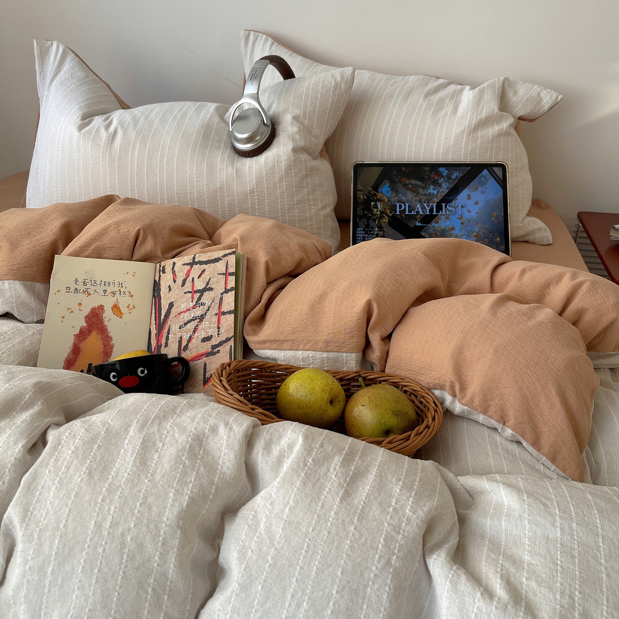 91家纺网 家纺一手货源 找家纺 （总）栩裕纺织 2026新款高克重无印风阳离子提花工艺四件套