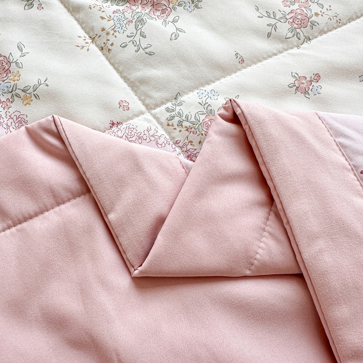 91家纺网 家纺一手货源 找家纺 雅眠居 2026新款直播爆款古法仿棉双层蕾丝花边床盖四件套 AB版-诗意