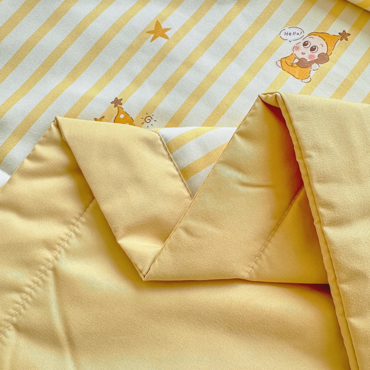 91家纺网 家纺一手货源 找家纺 雅眠居 2026新款直播爆款古法仿棉双层蕾丝花边床盖四件套 AB版-小福星