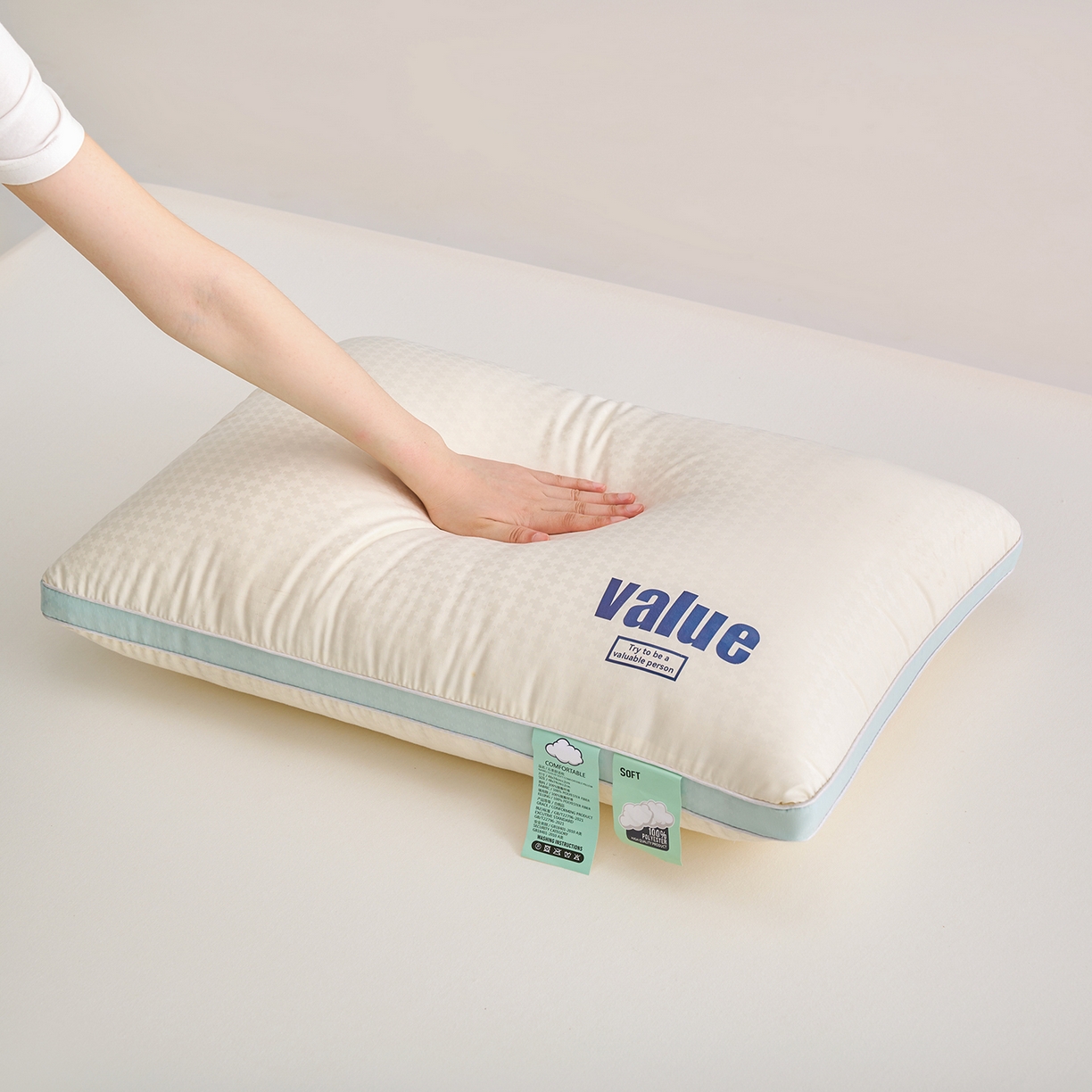 91家纺网 家纺一手货源 找家纺 （总）梦叶草 2026新款Value云朵华夫格酒店护颈决明子磁石枕头助睡眠枕芯