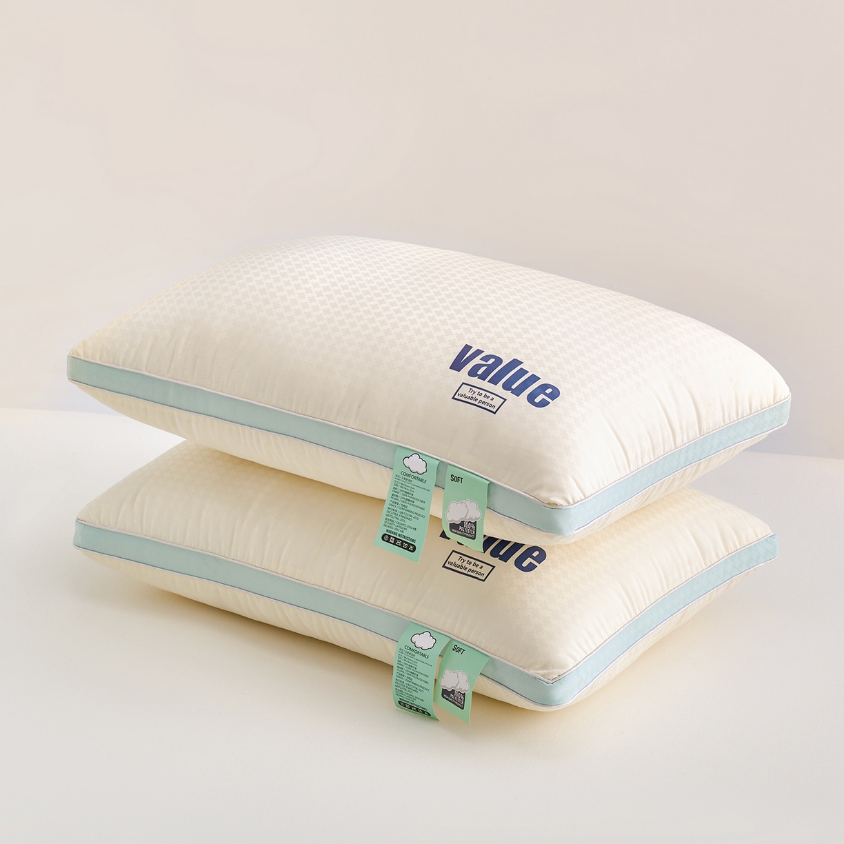 梦叶草 2026新款Value云朵华夫格酒店护颈决明子磁石枕头助睡眠枕芯 Value华夫格酒店枕
