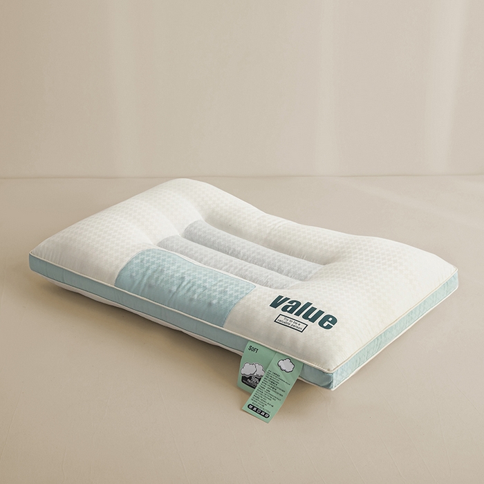 91家纺网 家纺一手货源 找家纺 梦叶草 2026新款Value云朵华夫格酒店护颈决明子磁石枕头助睡眠枕芯 Value华夫格决明子磁石护颈枕