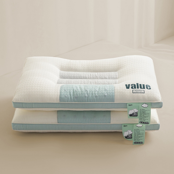 91家纺网 家纺一手货源 找家纺 梦叶草 2026新款Value云朵华夫格酒店护颈决明子磁石枕头助睡眠枕芯 Value华夫格决明子磁石护颈枕