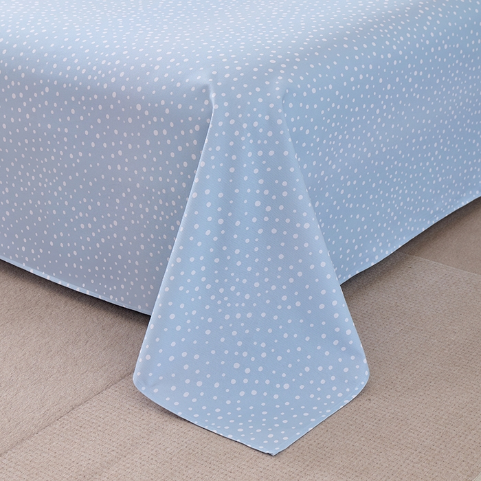 91家纺网 家纺一手货源 找家纺 居美良品 2026新款100%全棉A类新疆棉数码印花纯棉老粗布床单凉席二三件套 蓝湖梦境