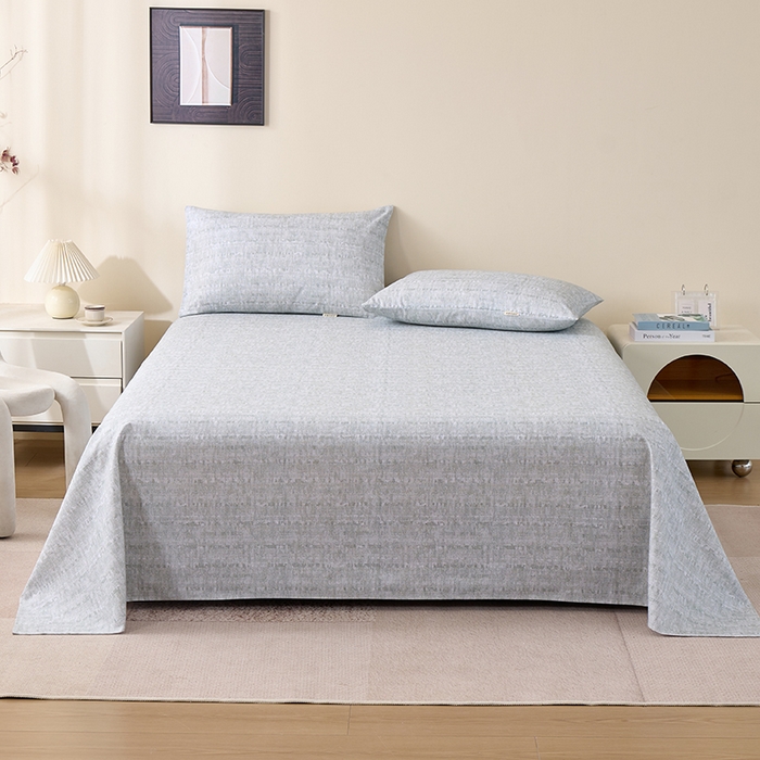 91家纺网 家纺一手货源 找家纺 居美良品 2026新款100%全棉A类新疆棉数码印花纯棉老粗布床单凉席二三件套 暮色渐隐