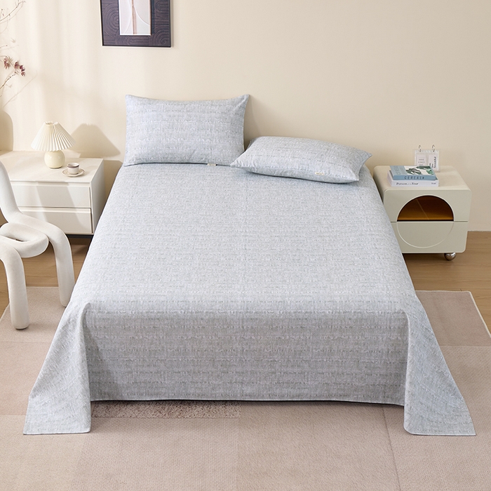 91家纺网 家纺一手货源 找家纺 居美良品 2026新款100%全棉A类新疆棉数码印花纯棉老粗布床单凉席二三件套 暮色渐隐