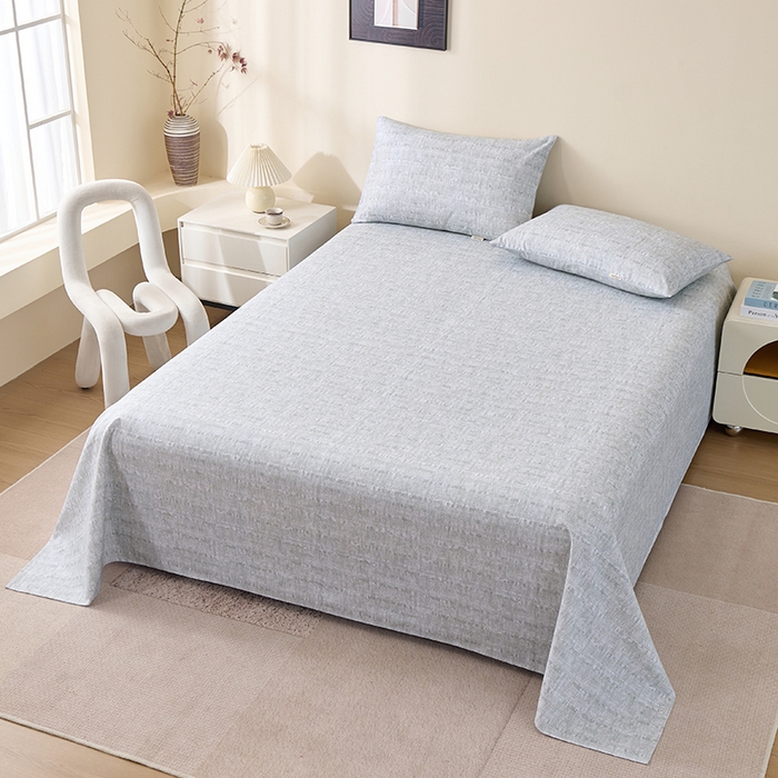 91家纺网 家纺一手货源 找家纺 居美良品 2026新款100%全棉A类新疆棉数码印花纯棉老粗布床单凉席二三件套 暮色渐隐