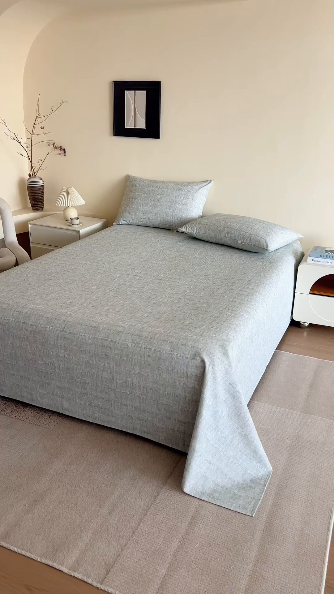 91家纺网 家纺一手货源 找家纺 居美良品 2026新款100%全棉A类新疆棉数码印花纯棉老粗布床单凉席二三件套 暮色渐隐