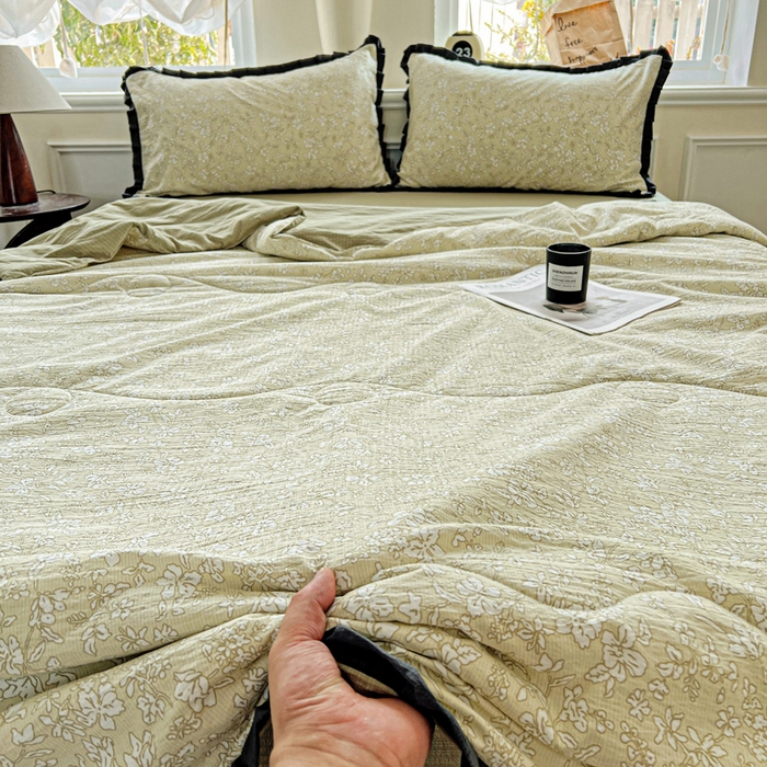 91家纺网 家纺一手货源 找家纺 人人爱家纺 2026新款赫本风花边夏被夏凉被空调被 安夏