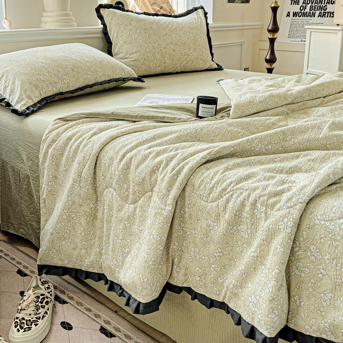 91家纺网 家纺一手货源 找家纺 人人爱家纺 2026新款赫本风花边夏被夏凉被空调被 安夏