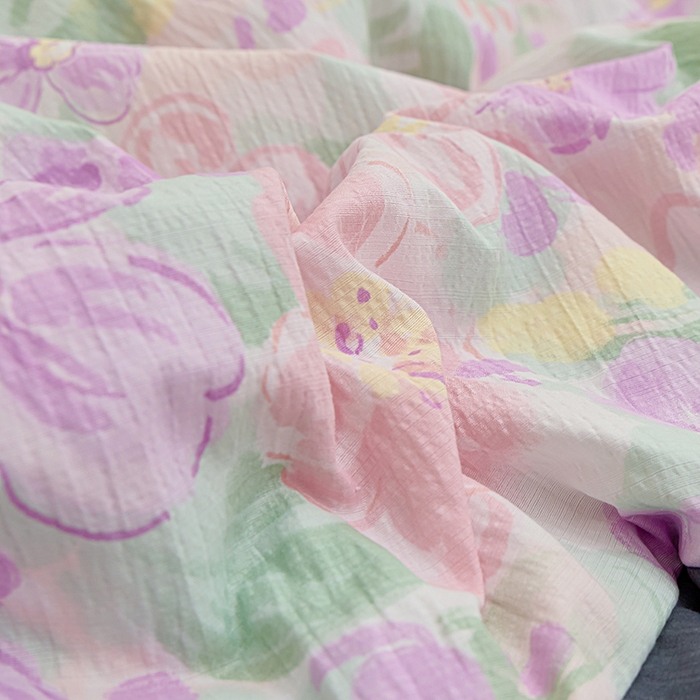 91家纺网 家纺一手货源 找家纺 人人爱家纺 2026新款赫本风花边夏被夏凉被空调被 紫韵斑斓