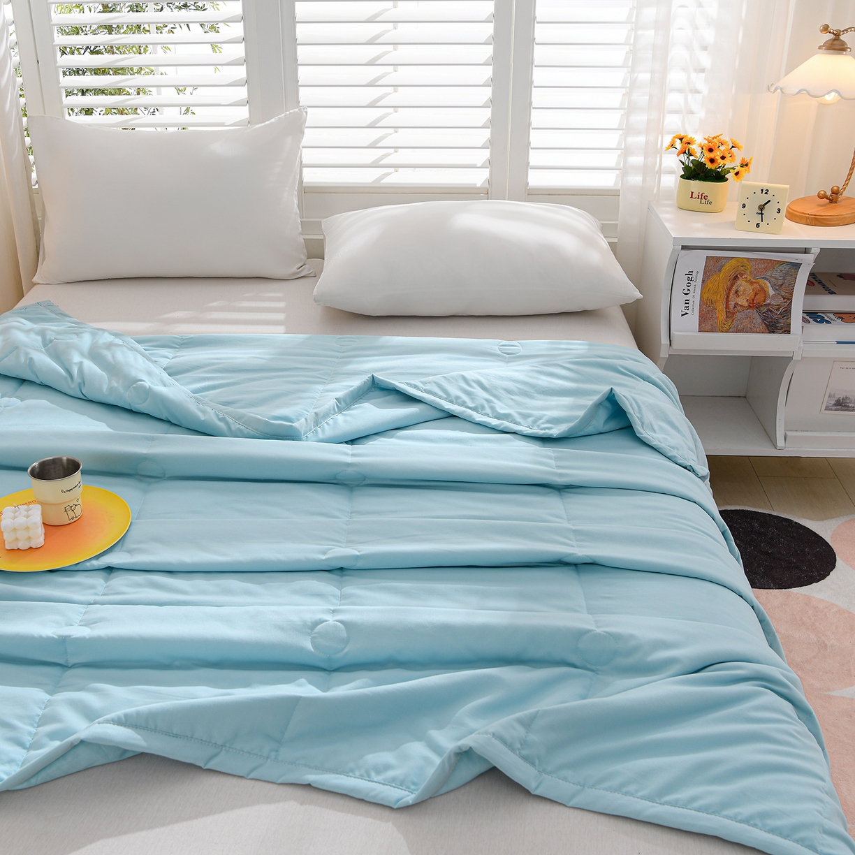 91家纺网 家纺一手货源 找家纺 （总）羽涵家纺 2026新款磨毛水洗棉夏被夏凉被空调被