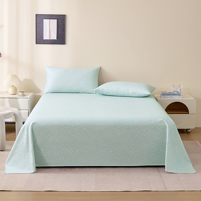 91家纺网 家纺一手货源 找家纺 居美良品 2026新款100%全棉A类新疆棉数码印花纯棉老粗布床单凉席二三件套 浅草物语