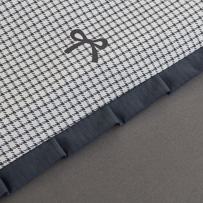 91家纺网 家纺一手货源 找家纺 人人爱家纺 2026新款赫本风花边夏被夏凉被空调被 格子蝴蝶结