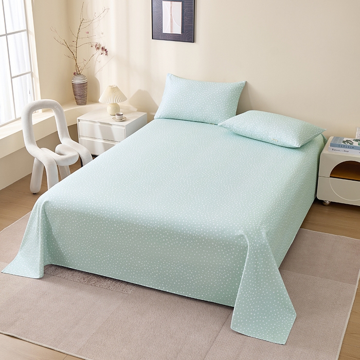 91家纺网 家纺一手货源 找家纺 居美良品 2026新款100%全棉A类新疆棉数码印花纯棉老粗布床单凉席二三件套 浅草物语