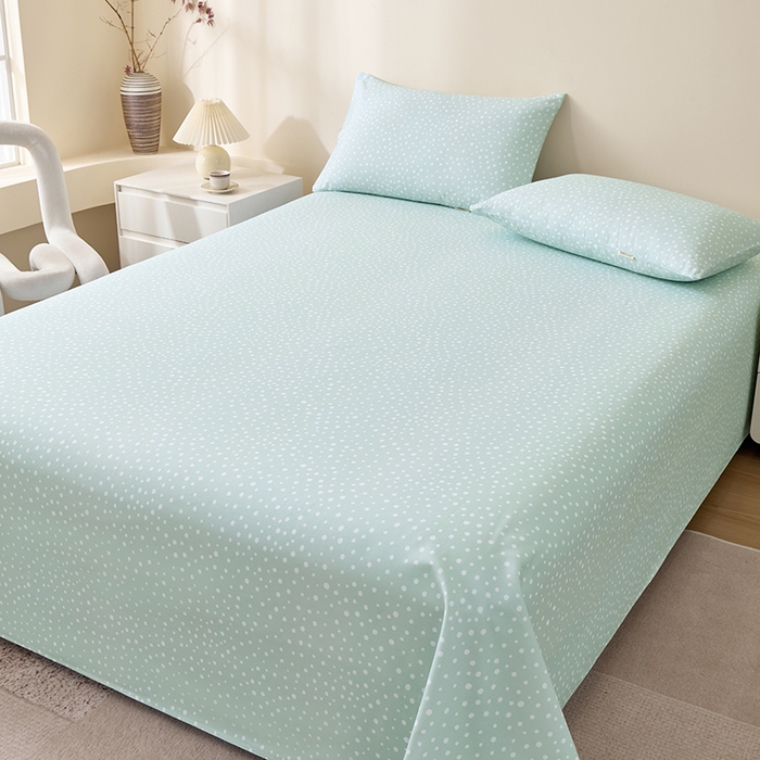 91家纺网 家纺一手货源 找家纺 居美良品 2026新款100%全棉A类新疆棉数码印花纯棉老粗布床单凉席二三件套 浅草物语