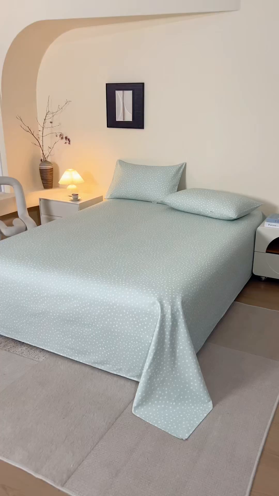 91家纺网 家纺一手货源 找家纺 居美良品 2026新款100%全棉A类新疆棉数码印花纯棉老粗布床单凉席二三件套 浅草物语