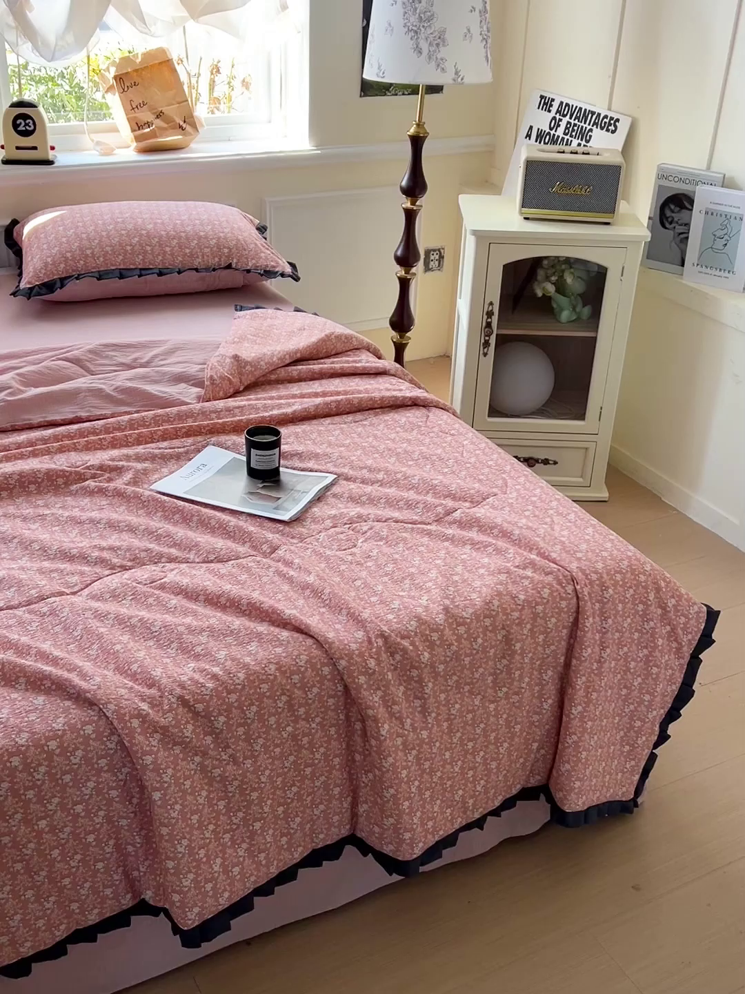 91家纺网 家纺一手货源 找家纺 人人爱家纺 2026新款赫本风花边夏被夏凉被空调被 罗曼