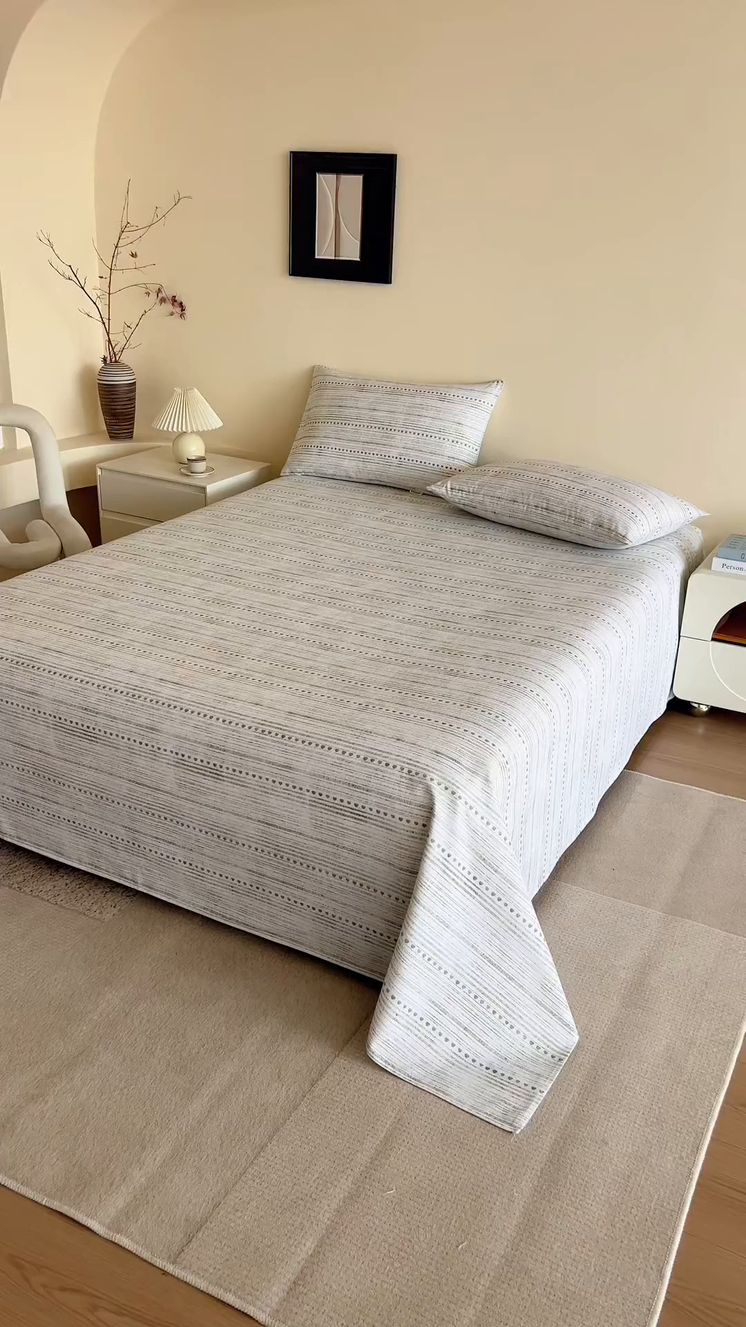 91家纺网 家纺一手货源 找家纺 居美良品 2026新款100%全棉A类新疆棉数码印花纯棉老粗布床单凉席二三件套 时光告白