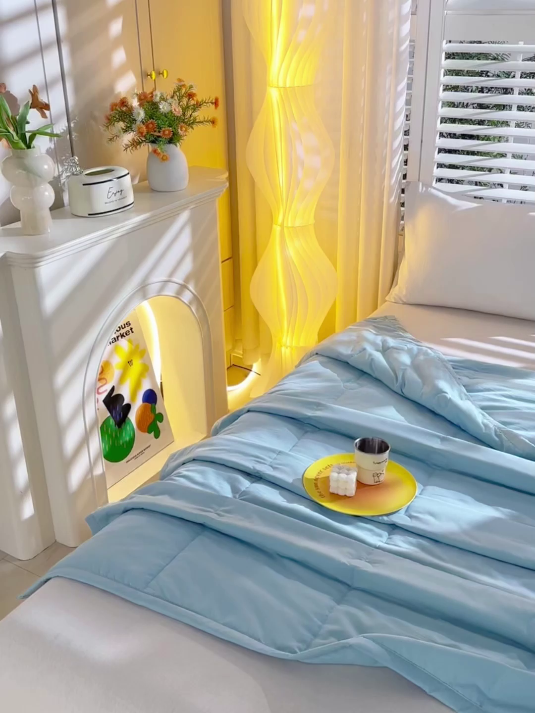 91家纺网 家纺一手货源 找家纺 羽涵家纺 2026新款磨毛水洗棉夏被夏凉被空调被 海盐蓝