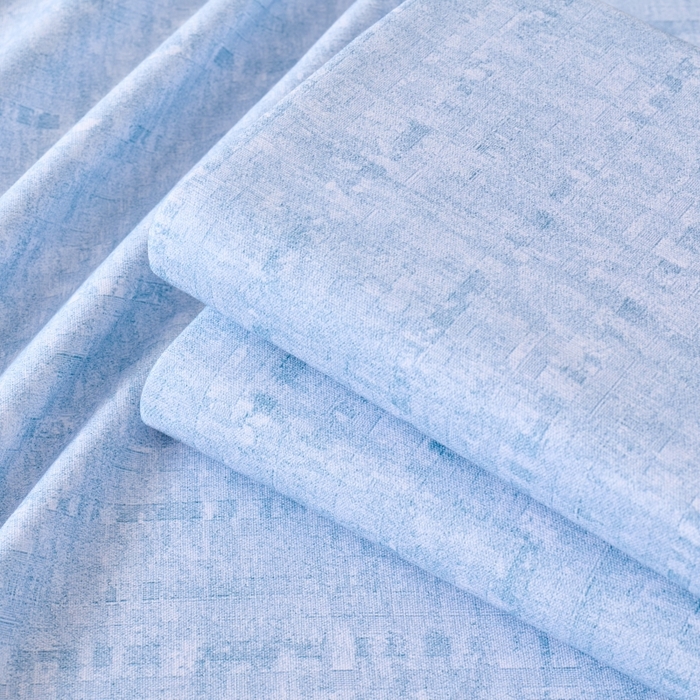 91家纺网 家纺一手货源 找家纺 居美良品 2026新款100%全棉A类新疆棉数码印花纯棉老粗布床单凉席二三件套 云影蓝烟