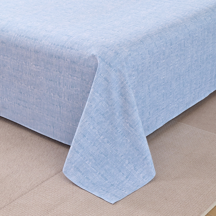 91家纺网 家纺一手货源 找家纺 居美良品 2026新款100%全棉A类新疆棉数码印花纯棉老粗布床单凉席二三件套 云影蓝烟