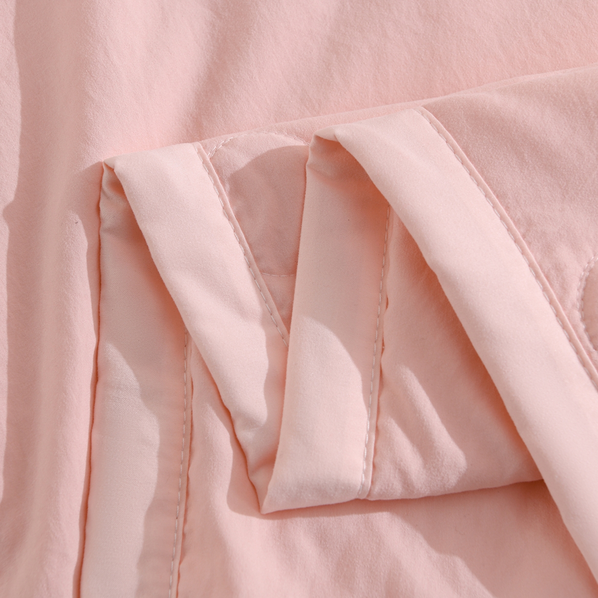 91家纺网 家纺一手货源 找家纺 羽涵家纺 2026新款磨毛水洗棉夏被夏凉被空调被 蜜桃粉