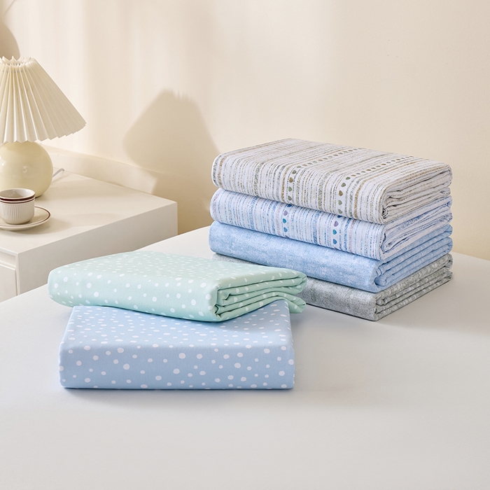 91家纺网 家纺一手货源 找家纺 居美良品 2026新款100%全棉A类新疆棉数码印花纯棉老粗布床单凉席二三件套 叠拍图仅展示