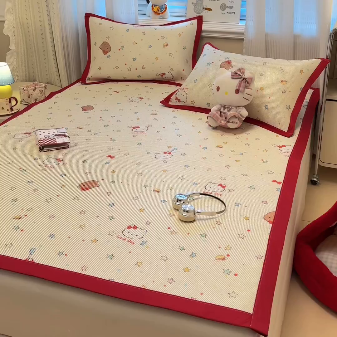 91家纺网 家纺一手货源 找家纺 （总）慕尚家纺 2026新款清新凉感冰藤席平铺款