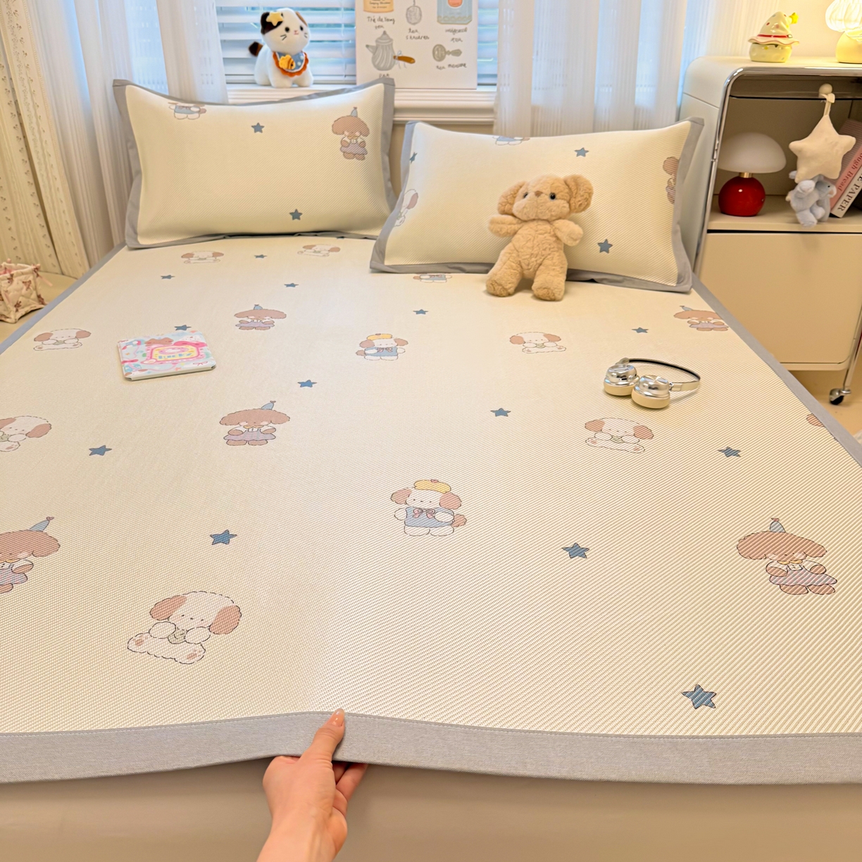 慕尚家纺 2026新款清新凉感冰藤席平铺款 小毛球