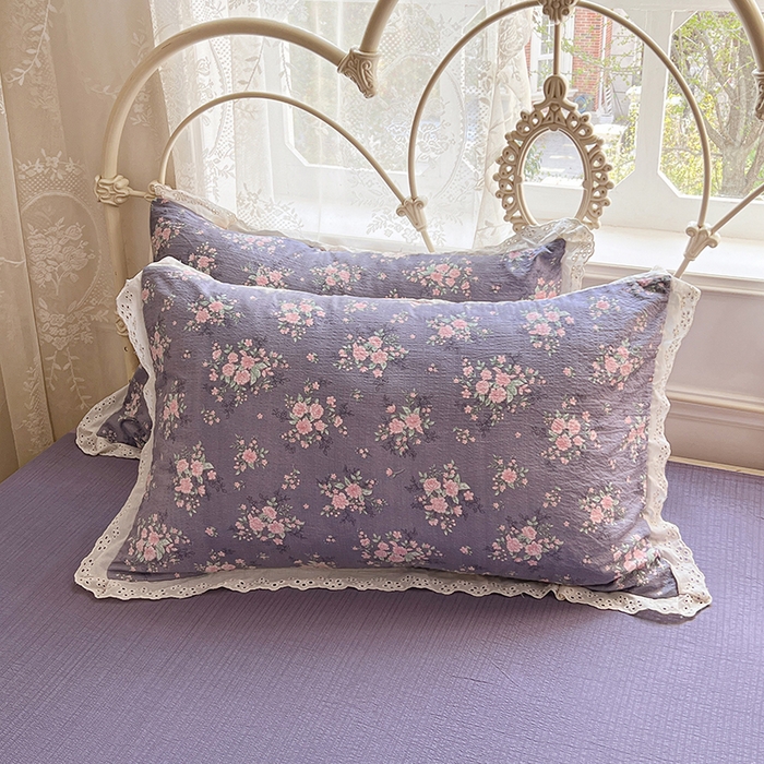 91家纺网 家纺一手货源 找家纺 （总）优佳优品 2026新款云感皱皱纱全棉花边款夏被四件套