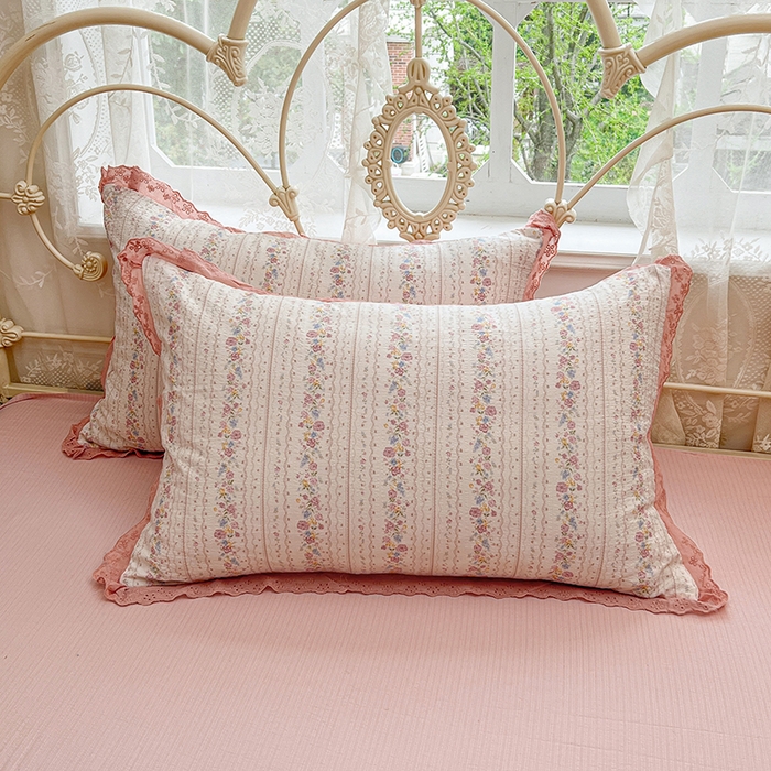 91家纺网 家纺一手货源 找家纺 优佳优品 2026新款云感皱皱纱全棉花边款夏被四件套 扶摇