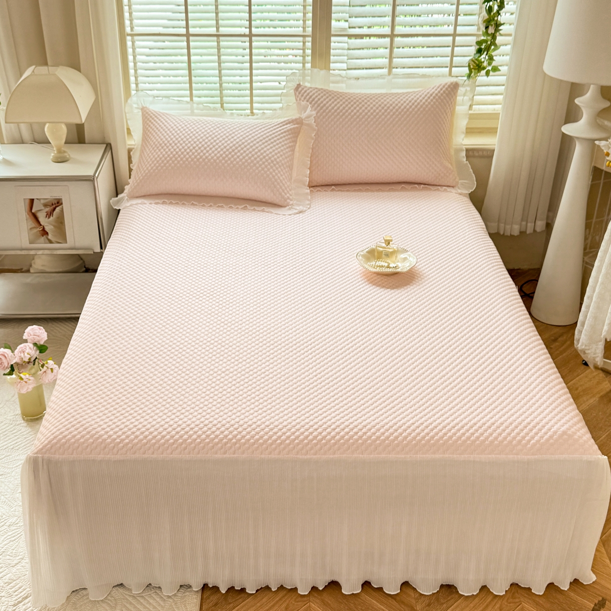 91家纺网 家纺一手货源 找家纺 （总）逸尚阁 2026新款凉感夏被冰豆豆床裙凉席四件套