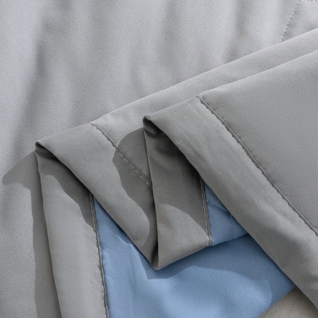 91家纺网 家纺一手货源 找家纺 羽涵家纺 2026新款磨毛水洗棉夏被夏凉被空调被 月光灰