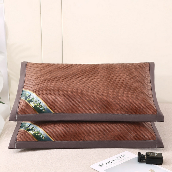 91家纺网 家纺一手货源 找家纺 （总）小牛席业 2026新款经典款-角标霸王藤夏凉枕藤枕头冰藤枕头冰丝枕豆豆枕头