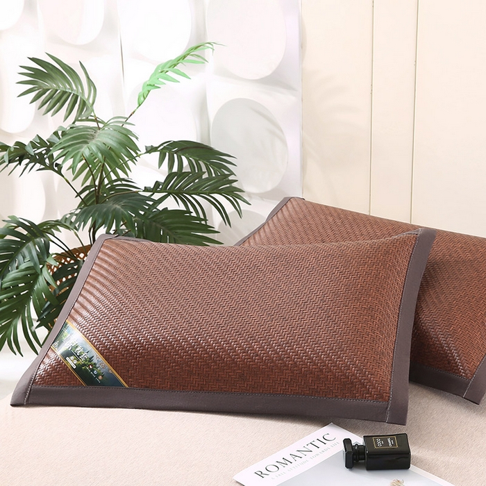 91家纺网 家纺一手货源 找家纺 （总）小牛席业 2026新款经典款-角标霸王藤夏凉枕藤枕头冰藤枕头冰丝枕豆豆枕头