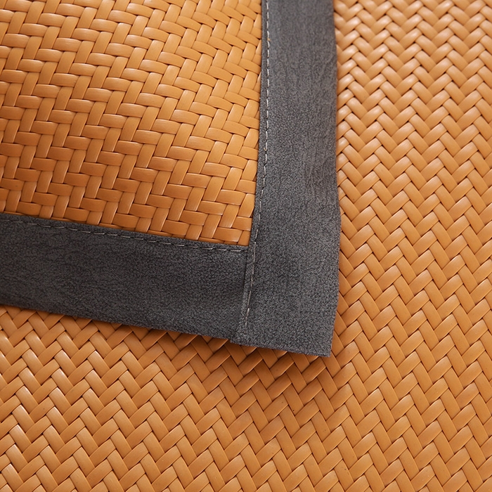 91家纺网 家纺一手货源 找家纺 小牛席业 2026新款经典款-角标霸王藤夏凉枕藤枕头冰藤枕头冰丝枕豆豆枕头 黄色