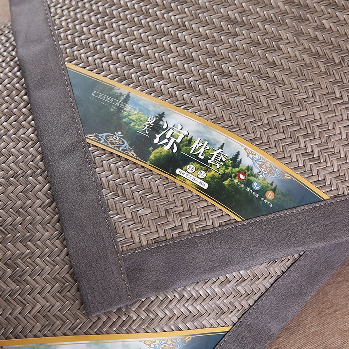 91家纺网 家纺一手货源 找家纺 小牛席业 2026新款经典款-角标霸王藤夏凉枕藤枕头冰藤枕头冰丝枕豆豆枕头 灰色