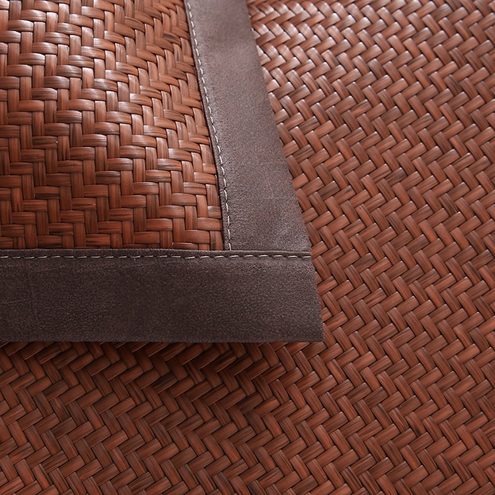 91家纺网 家纺一手货源 找家纺 小牛席业 2026新款经典款-角标霸王藤夏凉枕藤枕头冰藤枕头冰丝枕豆豆枕头 咖色