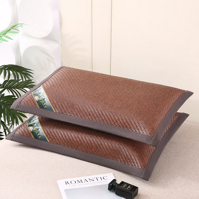 91家纺网 家纺一手货源 找家纺 （总）小牛席业 2026新款经典款-角标霸王藤夏凉枕藤枕头冰藤枕头冰丝枕豆豆枕头