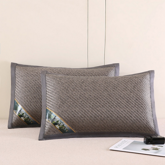 91家纺网 家纺一手货源 找家纺 （总）小牛席业 2026新款经典款-角标霸王藤夏凉枕藤枕头冰藤枕头冰丝枕豆豆枕头