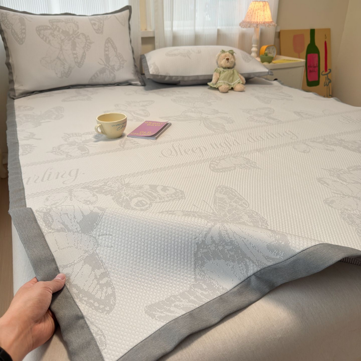 91家纺网 家纺一手货源 找家纺 （总）亿梵家居 2026春夏新款冰豆豆PE高分子凉席