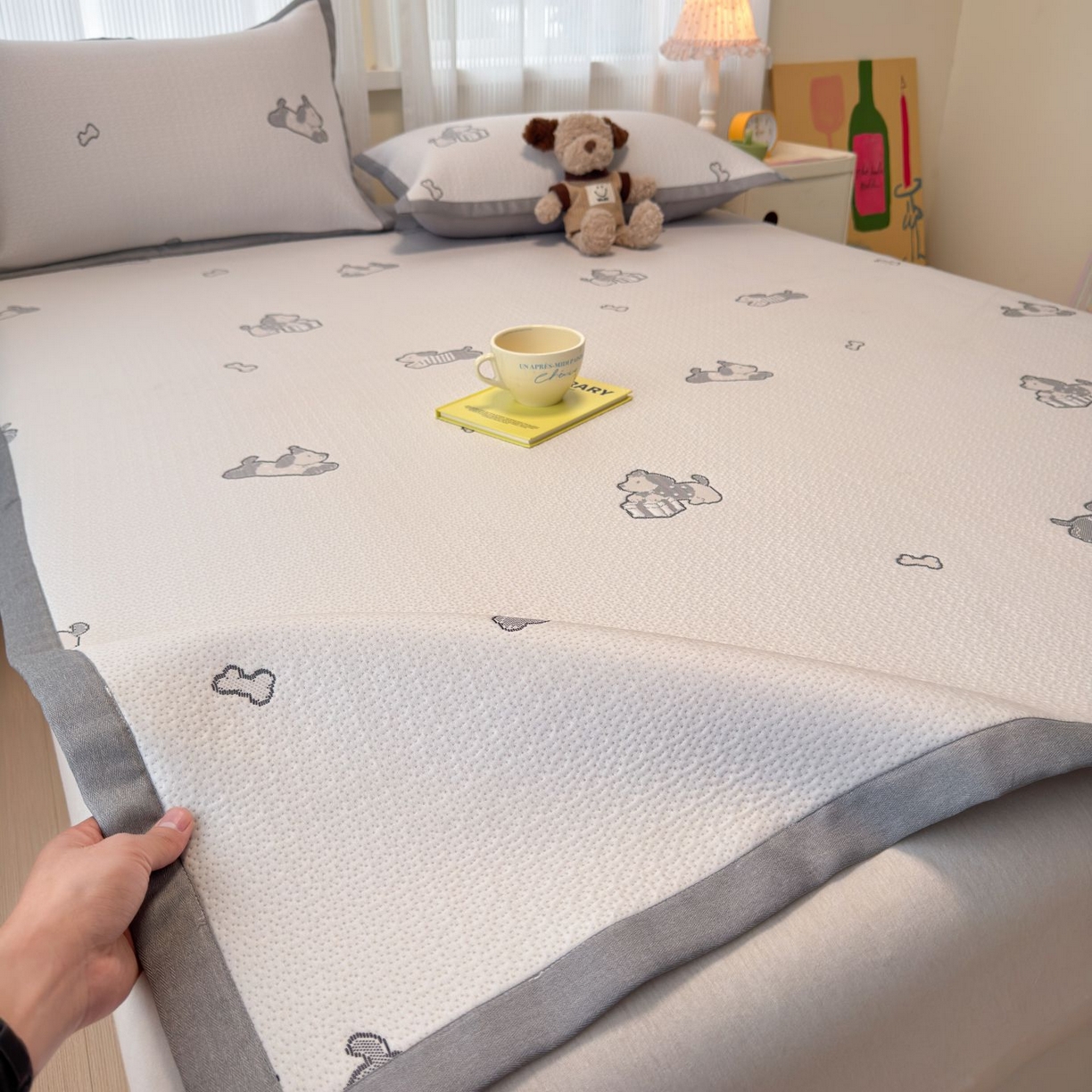 91家纺网 家纺一手货源 找家纺 （总）亿梵家居 2026春夏新款冰豆豆PE高分子凉席