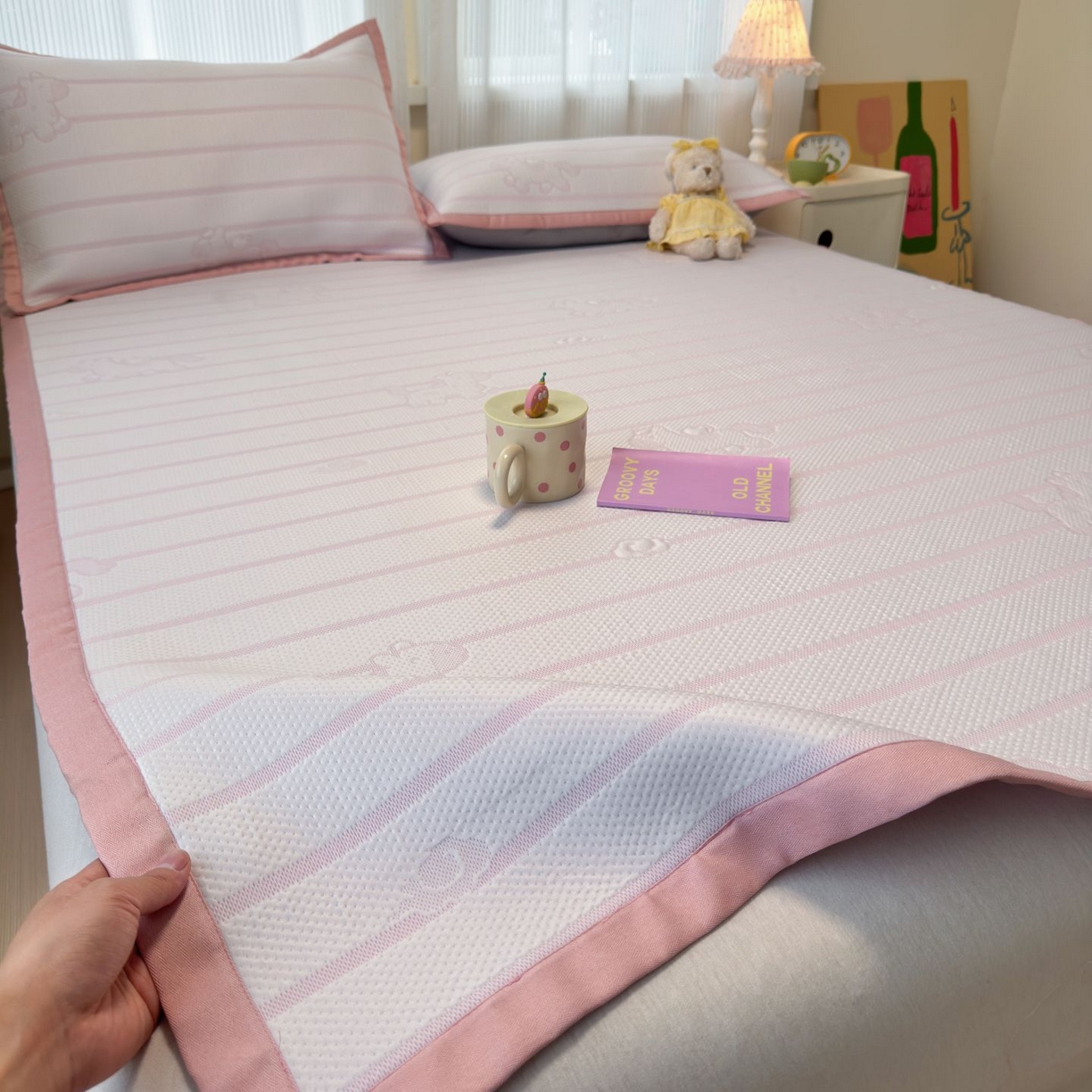 91家纺网 家纺一手货源 找家纺 （总）亿梵家居 2026春夏新款冰豆豆PE高分子凉席